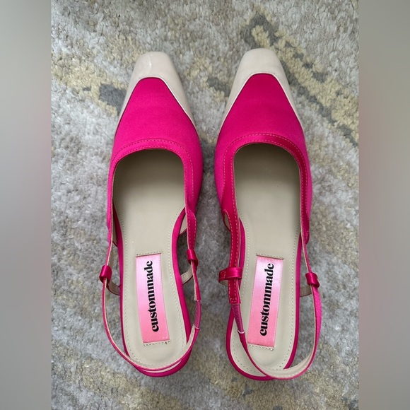 Custommade Anita Satin Slingback Heels - Picture 3 of 4